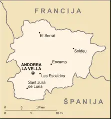 Andora Zemljevid