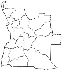 Angola Provinces Blank