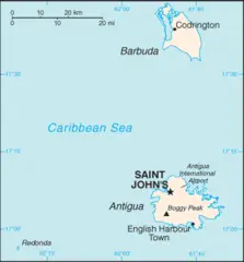 Antigua And Barbuda Cia Wfb Map
