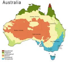 Australia Climate Map Mjc01