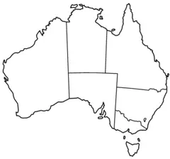 Australia States Blank