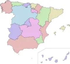 Autonomous Communities of Spain No Names