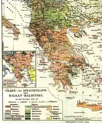 Balkan Sprachenkarte