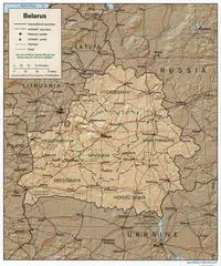 Belarus 1997 Cia Map