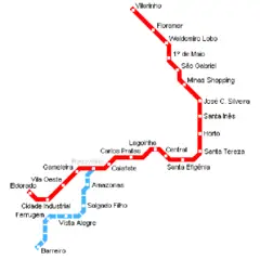 Belo Horizonte Metro Map