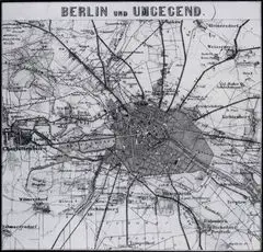 Berlin Karte Stahlstich 1860