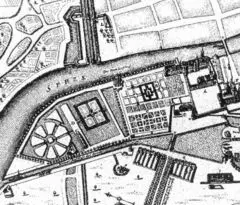Berlin Memhardt Plan 1652 Lustgarten