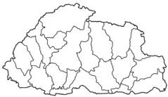 Bhutan Districts Blank
