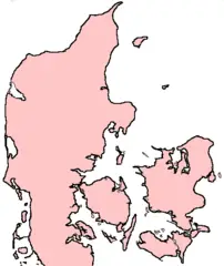 Blank Denmark Location Map
