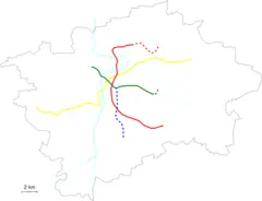 Blank Map Metro Prague