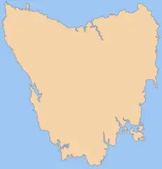 Blank Map of Tasmania