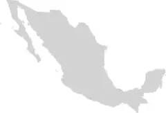 Blank Mexico Map, No States