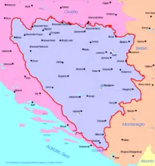 Bosnia Herzegovina Political Map