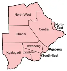 Botswana Districts Named