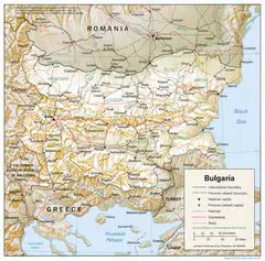 Bulgaria 1994 Cia Map