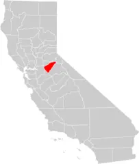 California County Map (calaveras County Highlighted)