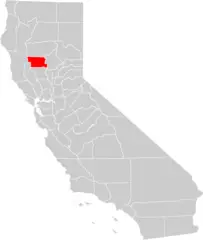 California County Map (glenn County Highlighted)