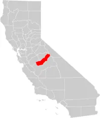 California County Map (madera County Highlighted)