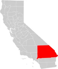 California County Map (san Bernadino County Highlighted)