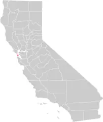 California County Map (san Francisco County Highlighted)