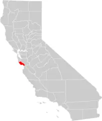 California County Map (santa Cruz County Highlighted)