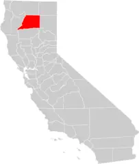 California County Map (shasta County Highlighted)