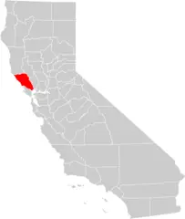 California County Map (sonoma County Highlighted)