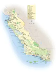 California Map Central Coast