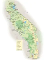 California Map High Sierra