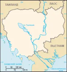 Cambodia Map Blank Russian