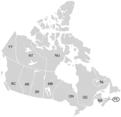 Canada Labelled Map