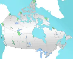 Canadian National Parks Location