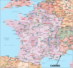 Cannes Location Map