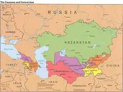 Caucasus Central Asia Political 1995