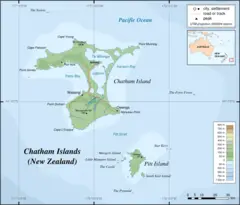 Chatham Islands Map Topo En