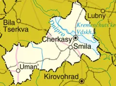 Cherkasy Oblast Detail Map