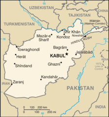 Cia Map of Afghanistan In 2007