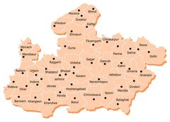 Cities Map of Madhya Pradesh