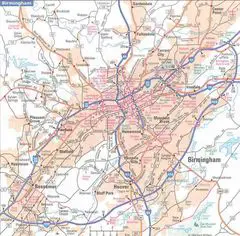 City Center Map of Birmingham