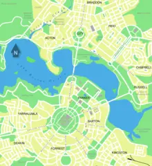 City Central Map of Canberra