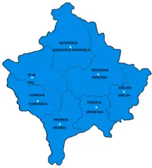 Citys of Kosova