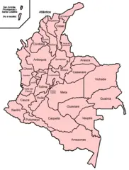 Colombia Departments Spanish