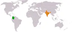 Colombia India Locator 1