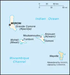 Comoros Cia Wfb Map