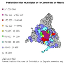 Comunidad De Madrid Poblacion2004
