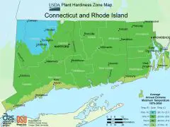 Connecticut Plant Hardiness Zone Map