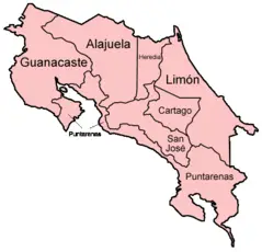 Costa Rica Provinces Named