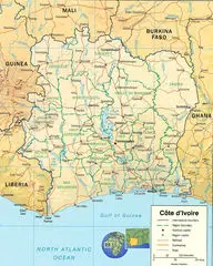 Cote D'lcoire Political Map