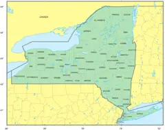 Counties Map of New York