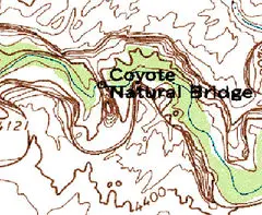 Coyote Natural Bridge Map